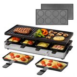 Gastroback Grill & Pancake Station 8 personnes Noir, Acier inoxydable