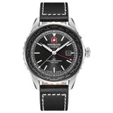 Swiss Military Hanowa SMWGB0003201 Heren Polshorloge Kwarts Zwart Leer Saffierglas 10 ATM