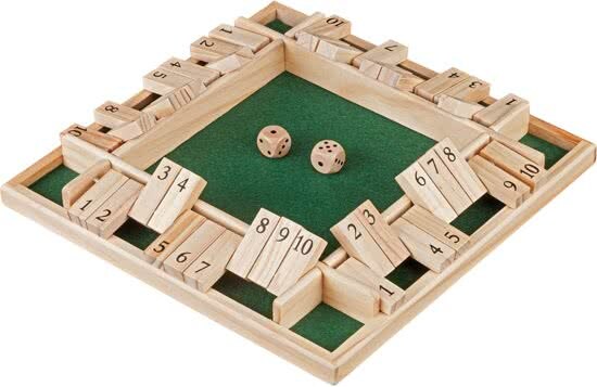 Philos Shut The box 10 - 4 Spelers - 29 x 29 x 3.5 cm