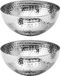 Secret de Gourmet Saladier/plat de service - Set 2x- acier inoxydable métal - D24 cm