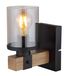Globo 15555W wandlamp E27 Glas Metaal Hout IP20 60W 230V 100x225mm