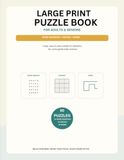 Large Print Puzzle Book for Adults & Seniors: Word Searches, Sudoku & Mazes for Relaxation, Fun and Brain Exercise