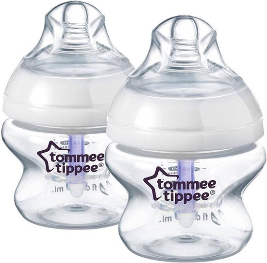 Tommee Tippee Closer to Nature Geavanceerd Comfort 150 ml x 2 Flessen 0m wit