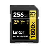 Lexar Professional Gold 256GB SDXC UHS-II V60 Memory Card - 270MB/s Read, 180MB/s Write