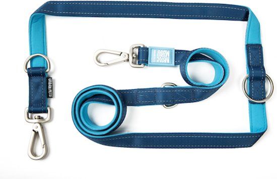 Max & Molly Hondenriem Multifunctionele hondenriem met Matrix Sky Blue design M