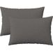 vidaXL - Coussin décoratif - 2 pièces - HEERLEN - Gris clair - 50 x 75 cm - Tissu