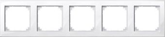 Schneider Electric Cadre de recouvrement M-Smart 5 modules Plastique Blanc polaire mat