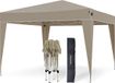 LifeGoods Tente de réception Plus - Beige - 3x3 m - Easy Up - Imperméable
