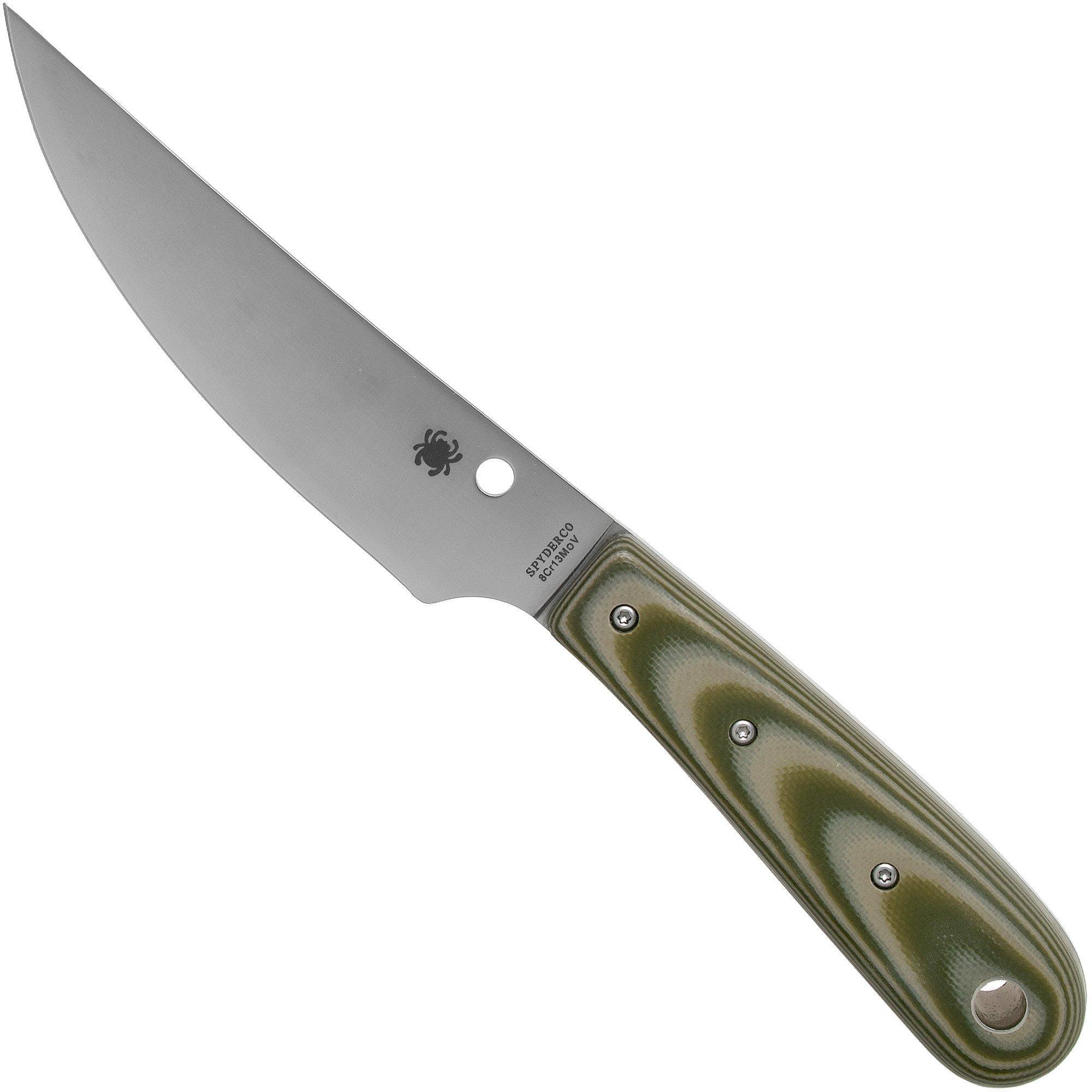 Spyderco Bow River FB64GPOD OD Green vaststaand mes, Phil Wilson design