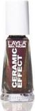 Layla Cosmetics Smalto Layla Ceramic Effect nagellak 10 ml Zwart Glans