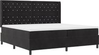 vidaXL Boxspring bed met matras met LED Zwart 200 x 200 cm Fluweel