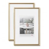 walther design Galeria KG318HD Fotolijsten, goudkleurig, 13 x 18 cm, set van 2 kunststof lijsten
