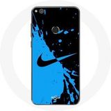 Nike Hoesje voor Huawei P8 Lite 2017 Logo Blauw en Zwart Maniacase