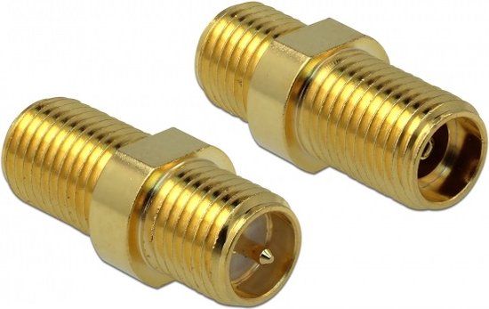Delock RP-SMA (v) - SMA (v) Adapter - 50 Ohm / 3 GHz - Gold