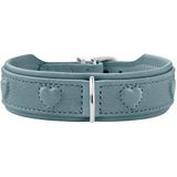 HUNTER hondenhalsband SOHO X LOVE, lichtblauw, rundleer, maat 37