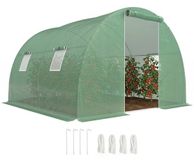 Outsunny Tunnelkas - PE - 300x300x200cm - Groen