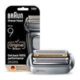 Braun 94M elektrisch scheerhoofd, compatibel met Series 9 Pro en Series 9 elektrische scheerapparaten voor heren, zilver