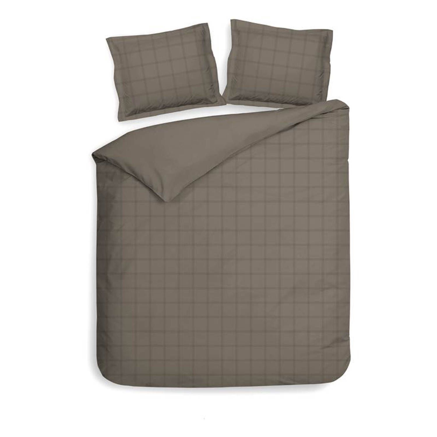 Heckett & Lane Diamante - Dekbedovertrek - Tweepersoons - 200x200/220 cm - Taupe