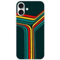 Apple iPhone 16 Plus Retro lines bedrukt siliconen hoesje