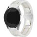 Strap-it Samsung Bracelet en céramique avec maillons Samsung Galaxy Watch 4 Classic 42mm (blanc/doré)