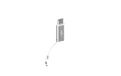 Mobility Lab ML313870 – USB-C naar Lightning-adapter – plug and play, opladen en synchroniseren, super compact, geïntegreerde polsband – aluminium afwerking