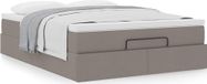 Prolenta Maison Exclusive - Ottomaans bedframe met taupekleurige matras, 140x200 cm, textiel