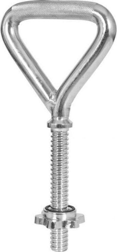Gorilla Sports Verstelbare Kettlebell Bar (30 mm) - Chroom - Gietijzer