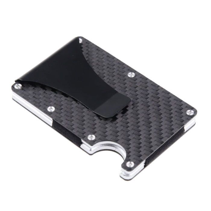 Gemeer Aluminium Carbon Fiber Wallet - Zwart