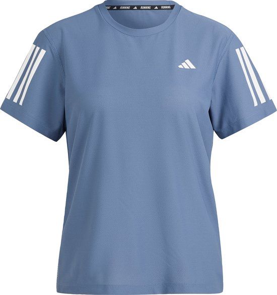 adidas Performance Own The Run T-Shirt Dames - Blauw - Maat S