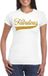 Bellatio Decorations Foute party t-shirt voor dames - Fabulous - wit - glitter - carnaval/themafeest XL