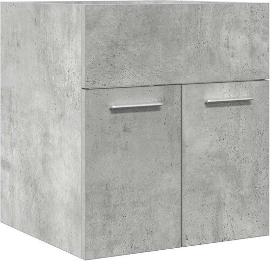 vidaXL Wastafelkast 41x38,5x46 cm bewerkt hout betongrijs
