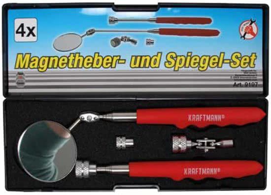 Bgs Magnetisch uitschuifbaar oppak gereedschap Pick-Up Tool en Inspectie Spiegel Set 9197