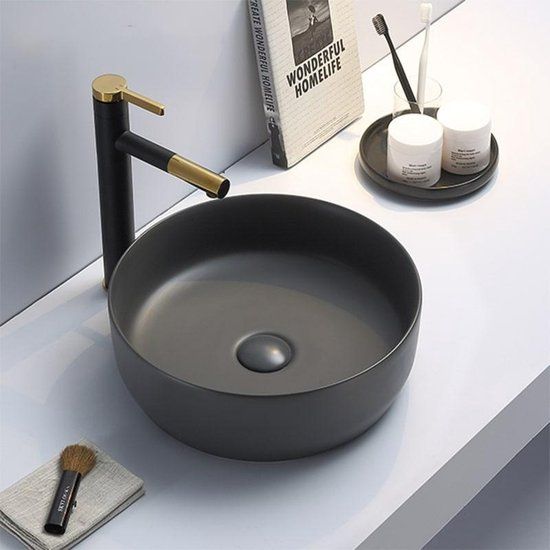 Sani Royal Waskom Rond Victoria Color Line Mat Antraciet
