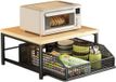 Non-branded Kitchen countertop organizer - Cabinet organizer - Kitchen storage - Space-saving design - 38 x 29 x 23 cm - Black