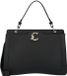 Coccinelle Leren handtas schoudertas C-Me Handbag Grained Leather Noir zwart
