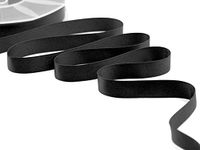 Furlanis - Dubbel satijnen lint, Italiaanse stof - zwart, 16 mm x 25 m
