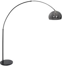Steinhauer Zwarte vloerlamp booglamp Sparkled Light 9878ZW kunststof en metaal 240 cm hoogte binnen