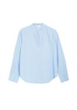 s.Oliver Blouse lichtblauw Lange mouw V-hals Katoen Regular Fit Vrouwen 42