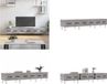 vidaXL meuble TV 150x36x30 cm bois de manguier gris chêne sonoma