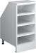 Vicco Rion dakraamkast – 40 x 81,8 cm met 4 vakken, kastlichaam 60 cm diep Wit