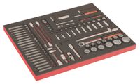 Bahco Foaminlay Fit&Go 3/3 met doppen en toebehoren 1/4" en 1/2" en lange bits - 105-delig - FF1A70