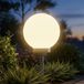 Spetebo Boule lumineuse LED à énergie solaire, diamètre 30 cm, lampe sphérique | En blanc chaud réglable en 2 hauteurs, lampe solaire pour le jardin, boule solaire