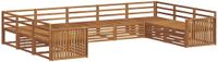 vidaXL - Hoek loungeset - 9 zitplaatsen - Naturel - Massief Acacia Hout