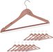 Relaxdays Cederhouten Kledinghangers - Set van 12 - Tegen Motten - Broeklat - Naturel
