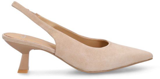 Manfield Dames Taupe Suède Slingbacks Maat 36