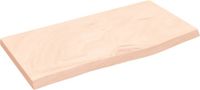 vidaXL Wastafelblad 60x30x(2-4) cm onbehandeld massief eikenhout