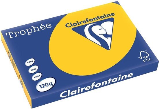 Clairefontaine Trophée Intens A3 zonnebloemgeel 120 g 250 vel