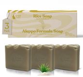 GREEN FADEL Aleppo Formula Zeep Olijfolie en Rijstpoeder 3x ca. 100 g