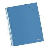 Geore Documentenmap met 20 Hoezen (80 Micron), A4, Spiraalbinding, Blauw