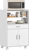 HOMCOM Magnetronkast MDF 59x40x92cm Wit